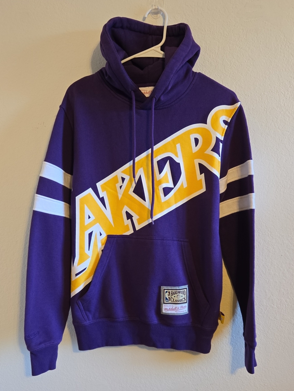 Mitchell & Ness NBA Los Angeles Lakers Purple and Yellow Pullover Hoodie - Small